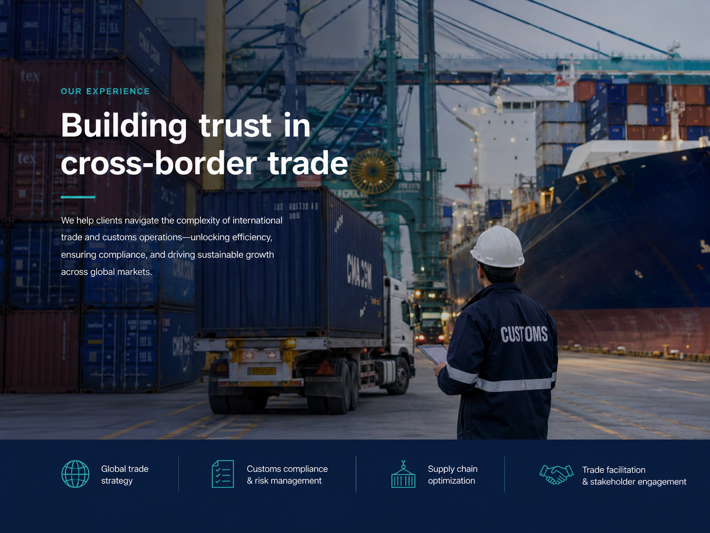 International port and customs operations